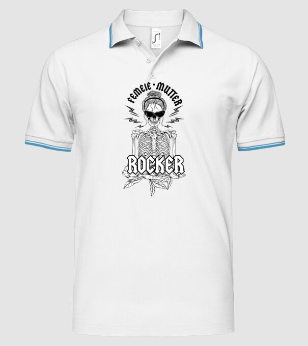 femeie - mutter - rocker model alb pe tricou