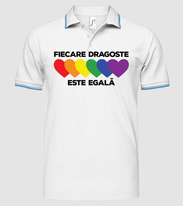 Fiecare dragoste este egală model alb pe tricou