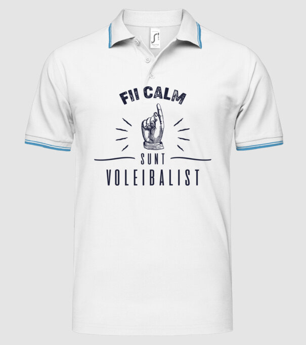 Fii calm, sunt VOLEIBALIST model alb pe tricou