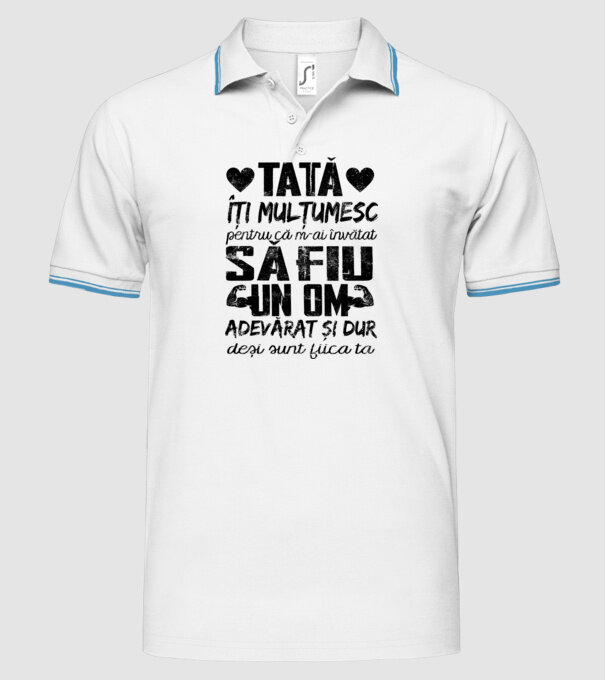 fiică crescută ca fiu Alb model alb pe tricou