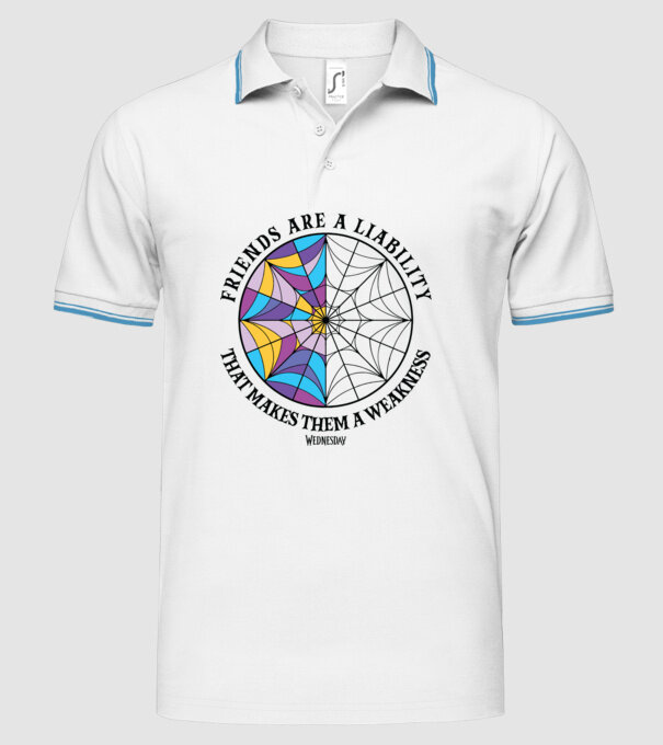 Friends are liability model alb pe tricou