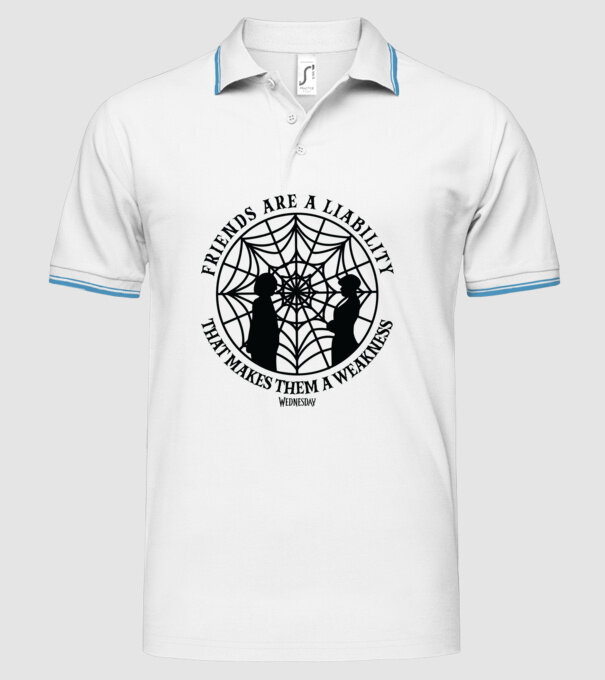 Friends are liability model alb pe tricou