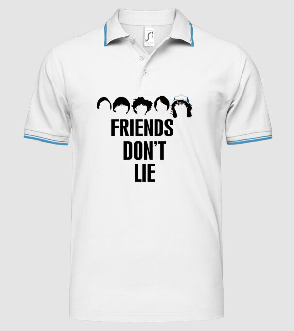 friends dont lie stranger things model alb pe tricou