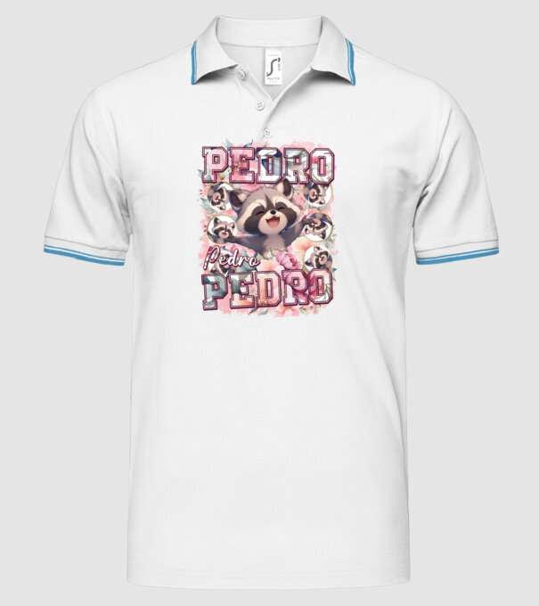 Girly Pedro model alb pe tricou