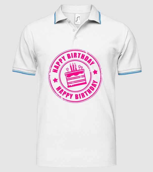 happy birthday model alb pe tricou