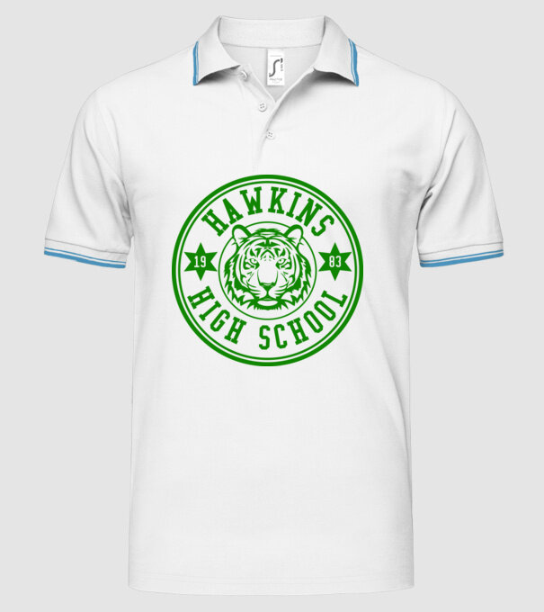 hawkins high school model alb pe tricou