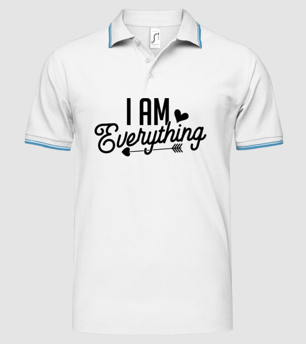 I am everything model alb pe tricou