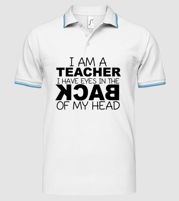 I have eyes in the back of my head model alb pe tricou