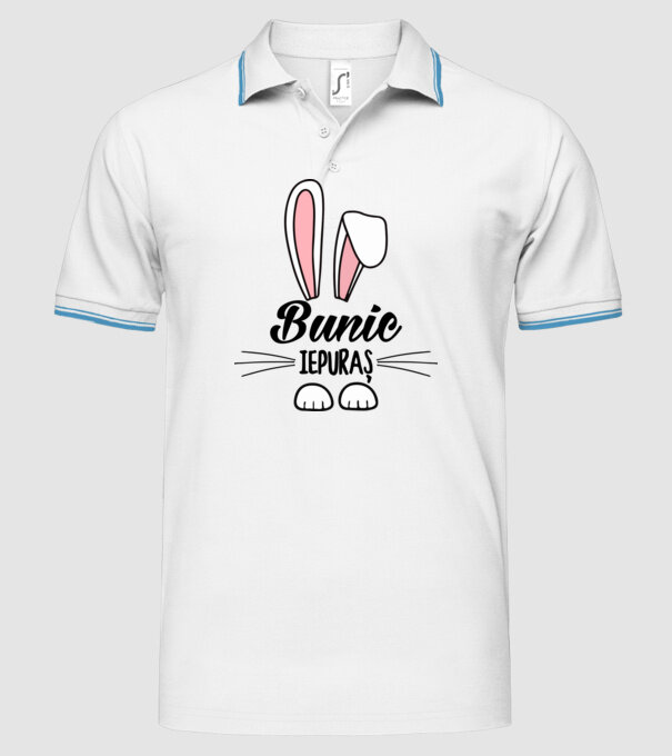 iepuraș bunic model alb pe tricou