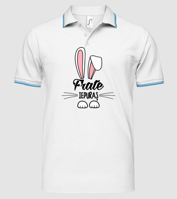 iepuraș frate model alb pe tricou