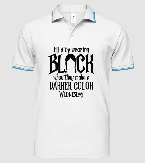 ill stop wearing black model alb pe tricou