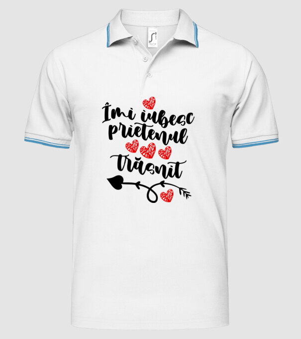 Îmi iubesc prietenul trăsnit model alb pe tricou
