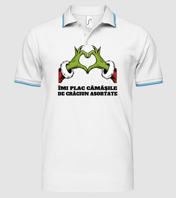 Îmi plac cămășile de crăciun asortate alb model alb pe tricou