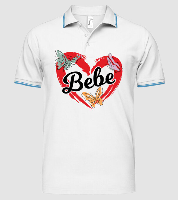 Bebe model alb pe tricou