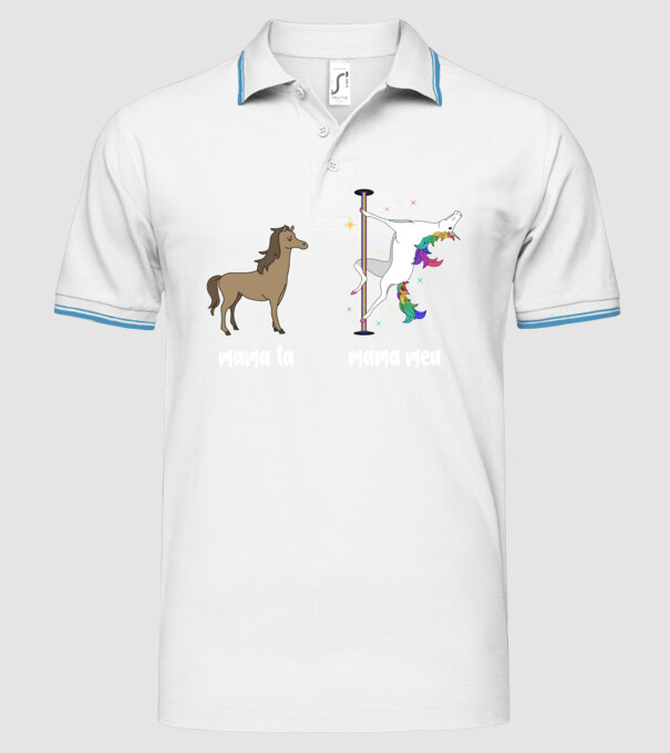 mama ta - mama mea model alb pe tricou