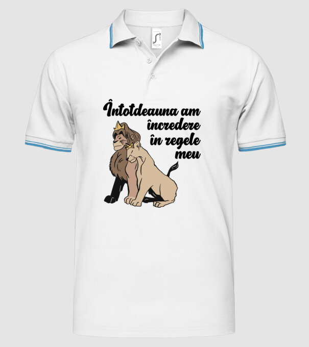Întotdeauna am încredere în regele meu model alb pe tricou