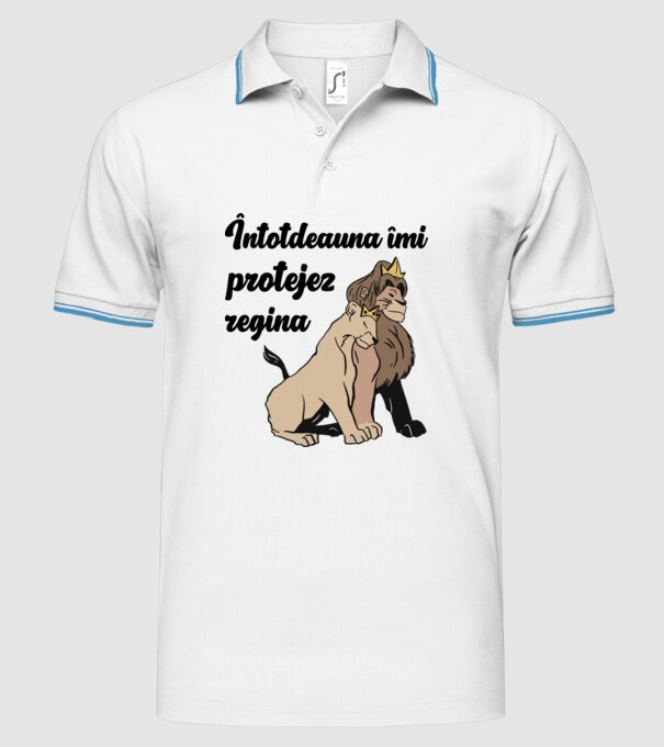 Întotdeauna îmi protejez regina model alb pe tricou