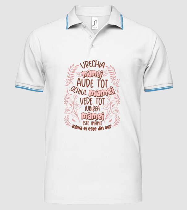 Iubirea mamei este infinit model alb pe tricou