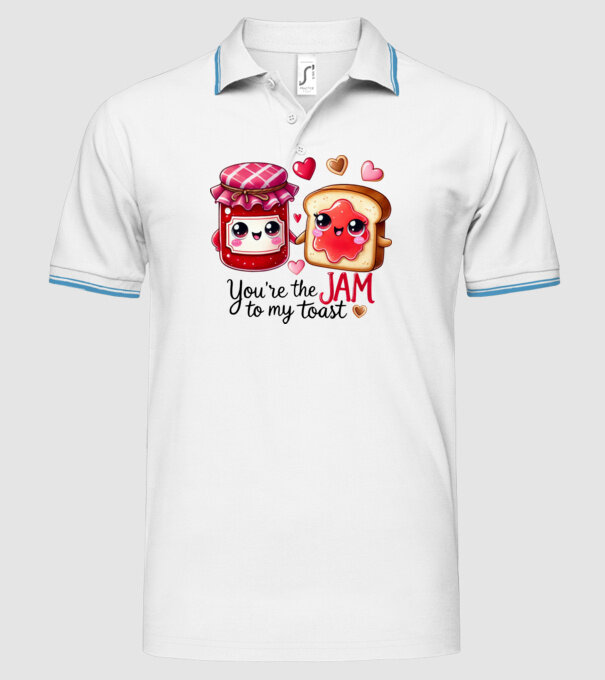 Jam to my Toast model alb pe tricou