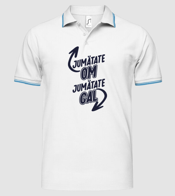 Jumătate om, jumătate cal model alb pe tricou