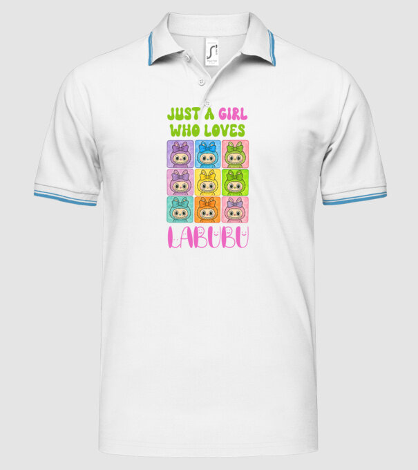 Just a girl who loves Labubu model alb pe tricou
