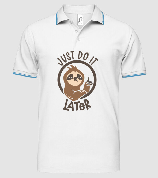Just do it model alb pe tricou