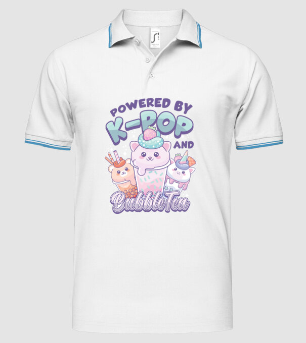 K-POP BUBBLE TEA model alb pe tricou