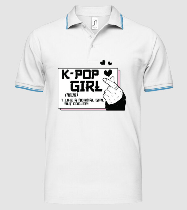K-POP FANGIRL model alb pe tricou