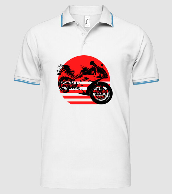 Katana model alb pe tricou