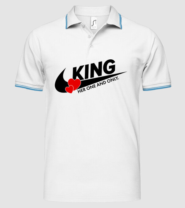 King model alb pe tricou