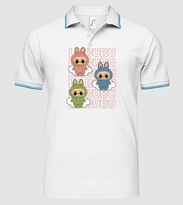 LABUBU model alb pe tricou