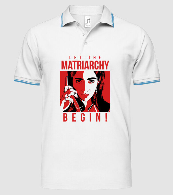 let the matriarchy begin model alb pe tricou