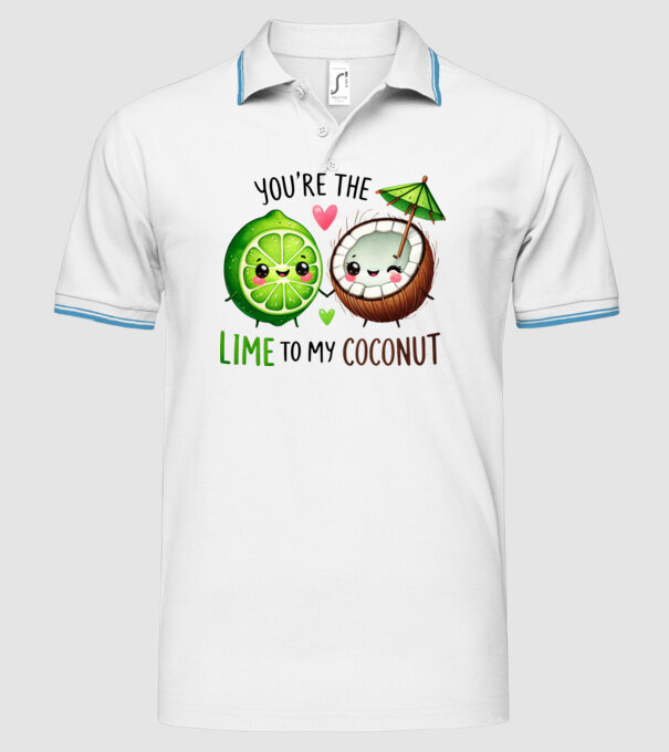 Lime to my Coconut model alb pe tricou