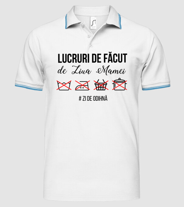 Lucruri de făcut de Ziua Mamei - # zi de odihnă model alb pe tricou