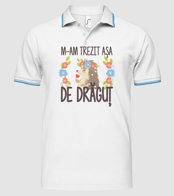 M-am trezit așa de drăguț model alb pe tricou
