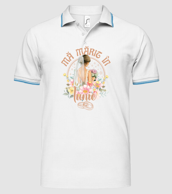 mă mărit - în iunie model alb pe tricou