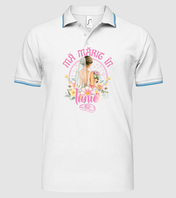 mă mărit - în iunie model alb pe tricou