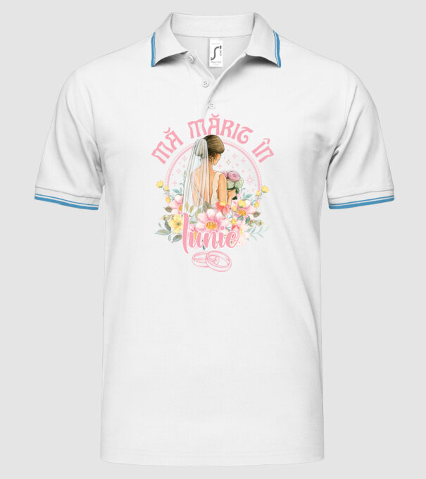 mă mărit - în iunie model alb pe tricou