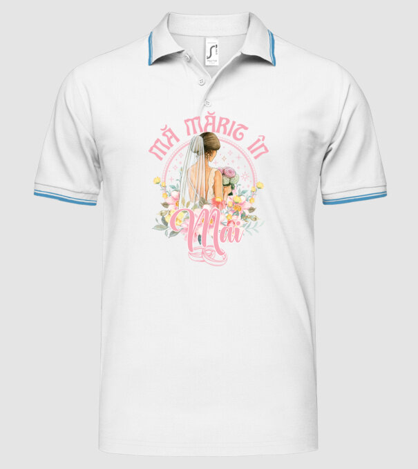 mă mărit - în mai model alb pe tricou
