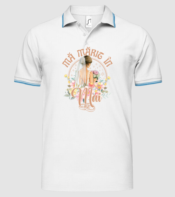 mă mărit - în mai model alb pe tricou