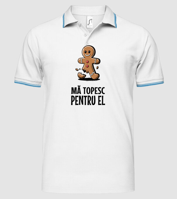 Mă topesc pentru el alb model alb pe tricou