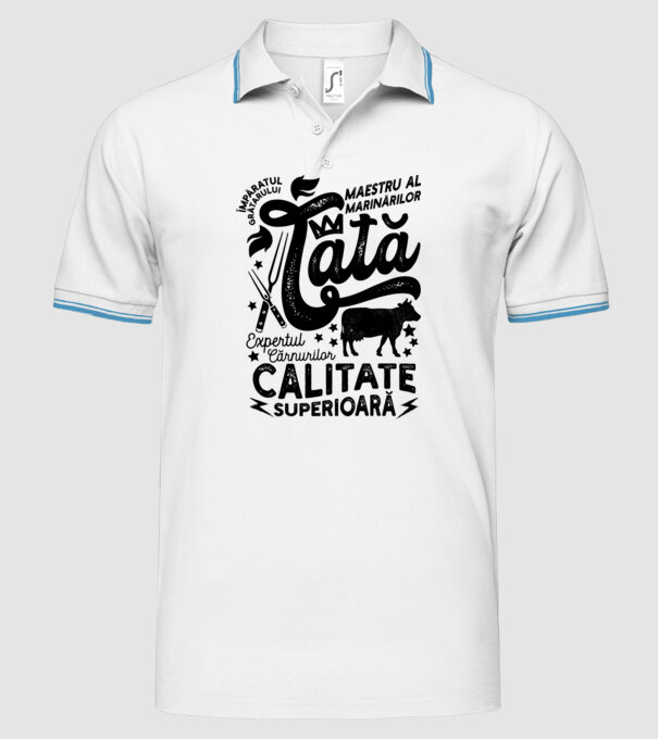 Împăratul grătarului, maestru al marinărilor, expertul cărnurilor - tată - Calitate superioară model alb pe tricou