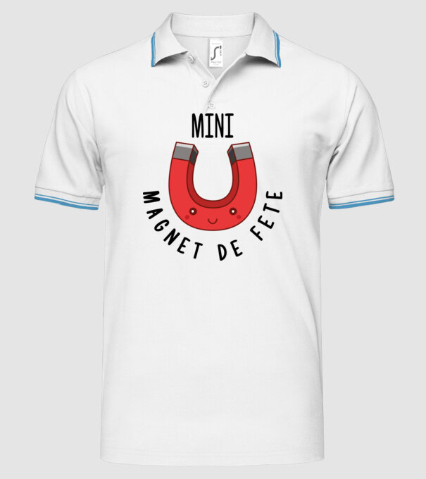 Mini magnet de fete model alb pe tricou