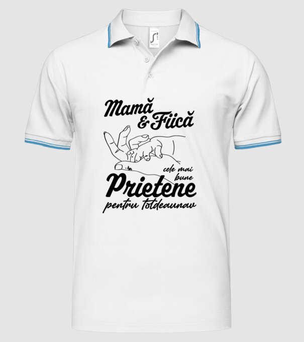 Mamă & fiică - cele mai bune prietene pentru totdeauna model alb pe tricou