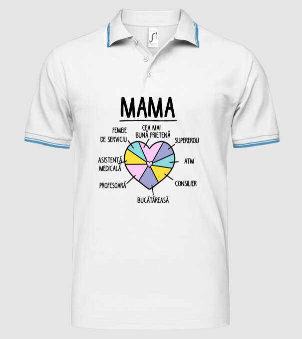 Mama cea mai bună prietenă, supererou model alb pe tricou