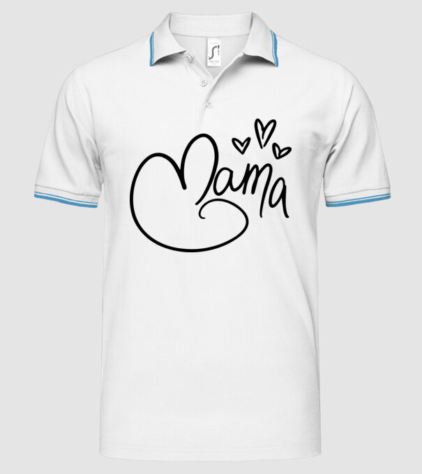 mama model alb pe tricou