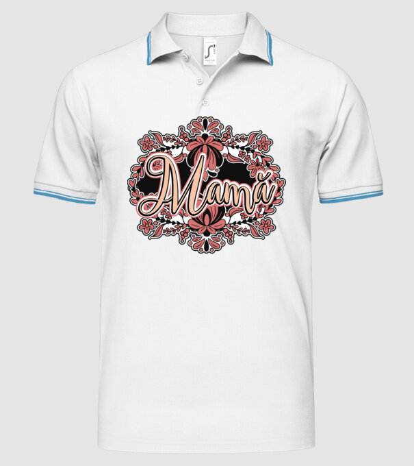 Mamă model alb pe tricou