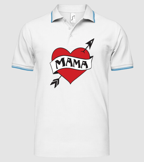 mama model alb pe tricou
