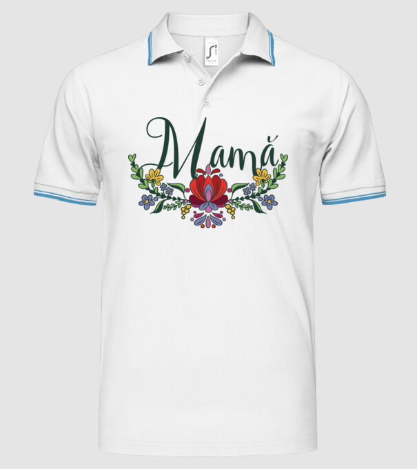 Mamă model alb pe tricou