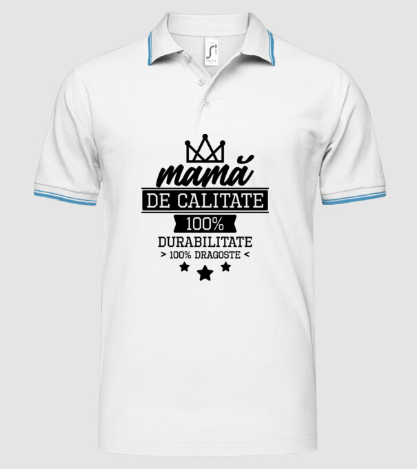 mamă de calitate, 100% durabilitate 100% dragoste model alb pe tricou